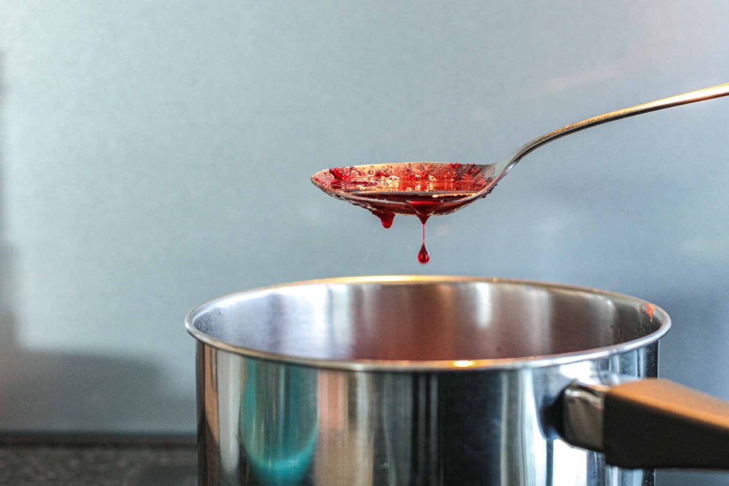 Making Pomegranate Molasses