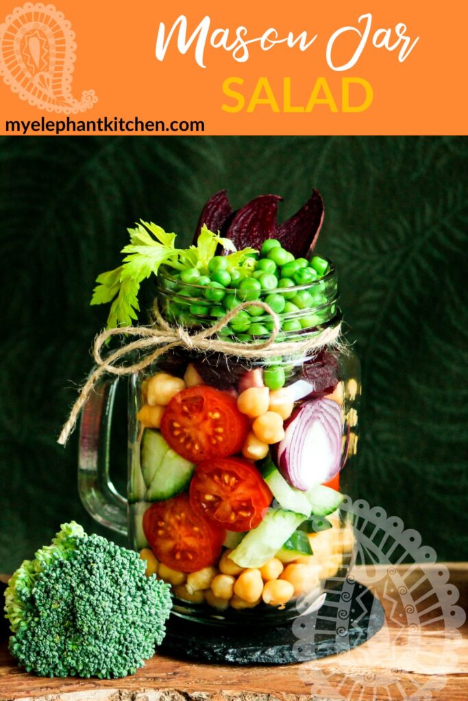 Mason Jar Salad Recipe - Vegan! - My Elephant Kitchen