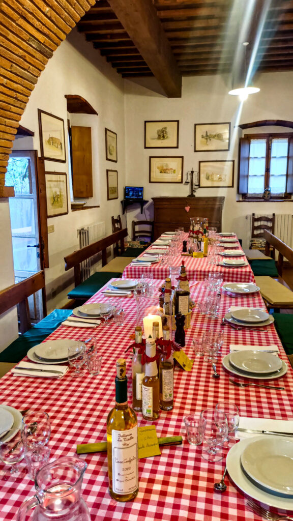 Fattoria La Vialla Tuscany Italian Dinner Table